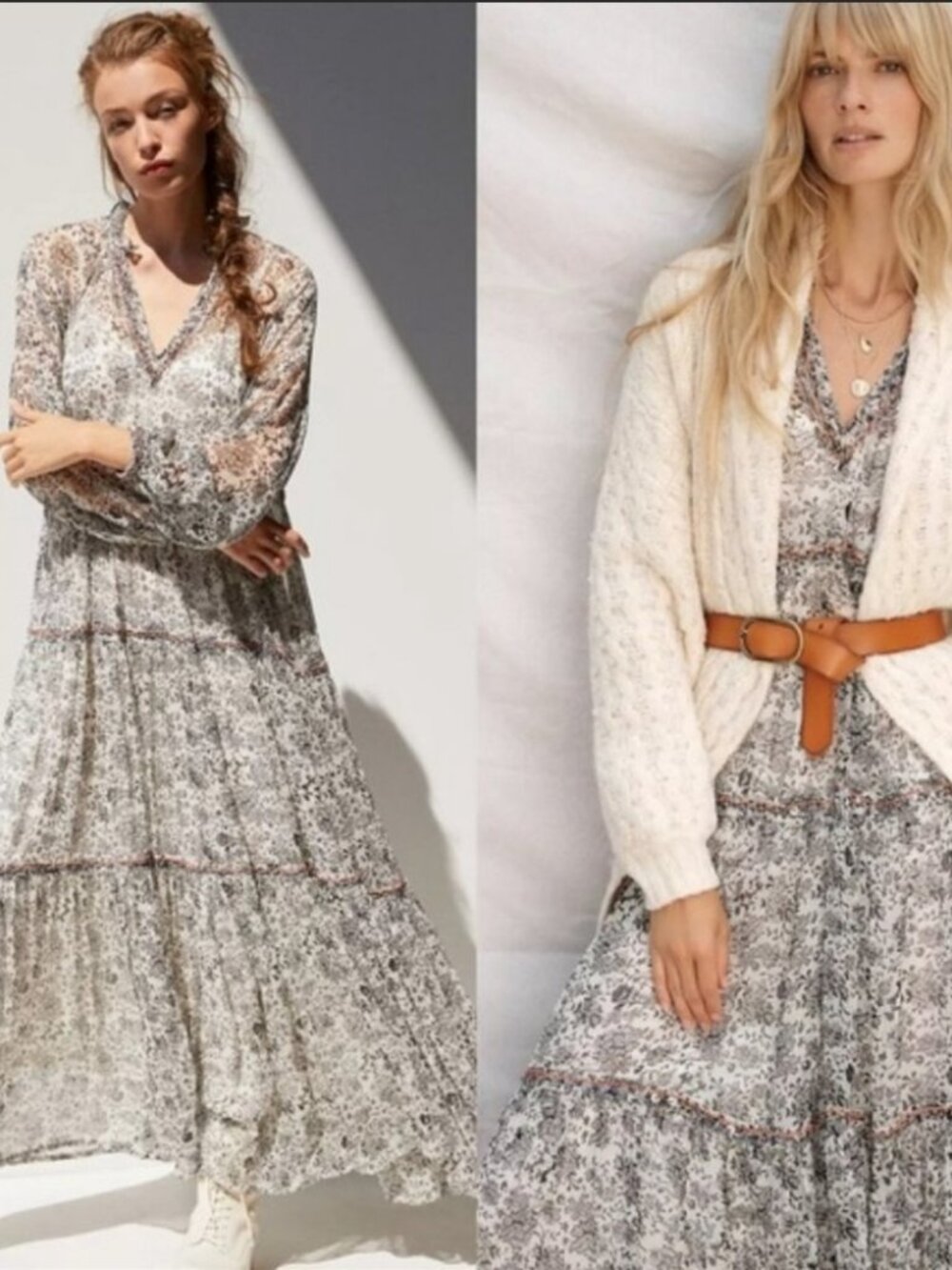 Anthropologie Romilly Tiered Maxi Dress.  SZ S